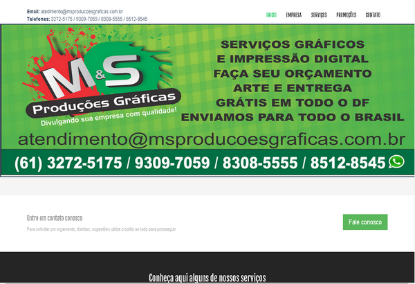 MS Produções Gráficas | Site criado pela Pró Web Designer