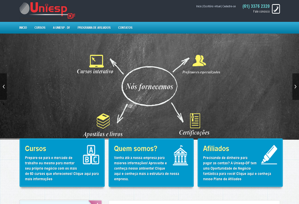 Uniesp DF — Portal educacional criado pela Pró Web Designer